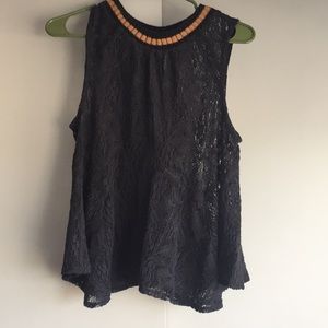 Free People black lace tank